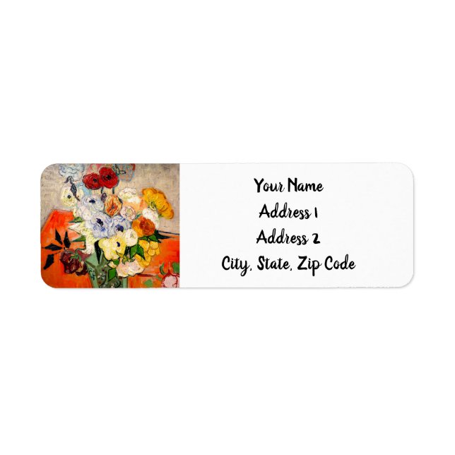 Etiqueta Rosas Van Gogh e Anemones (Frente)