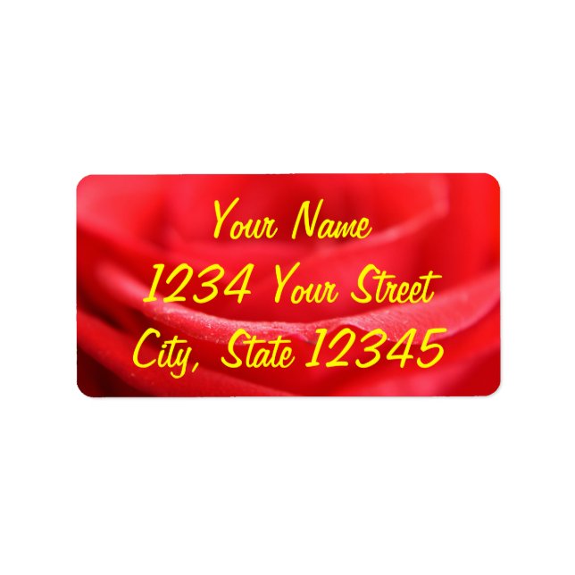 Etiqueta Rosas vermelhas (Frente)