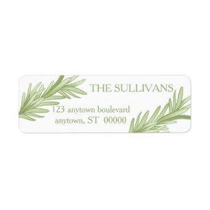 Etiqueta Rosemary Sprigs Herbal Wedding