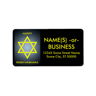 Etiqueta rosh hashanah (estrela de david)