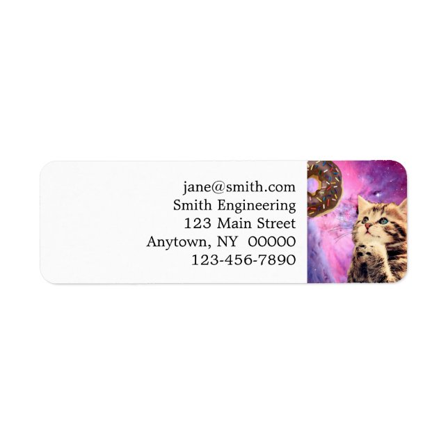 Etiqueta Rosquinha de desejos de gatos (Frente)