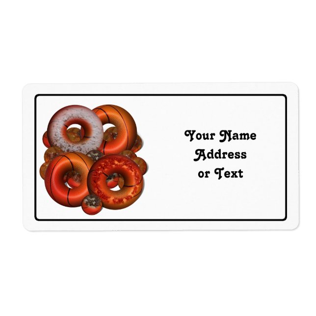 Etiqueta Rosquinhas de Dunking para Ventilador de Basquete (Frente)