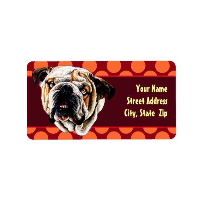 Etiqueta Rosto de Buldogue (Frente)