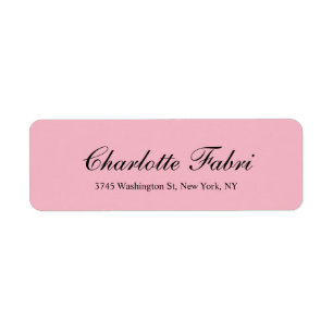 Etiqueta Roteiro rosa pálido clássico profissional