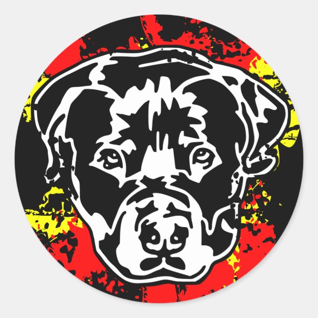 etiqueta rottweiler (Frente)