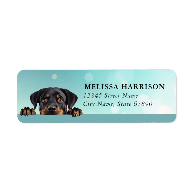 Etiqueta Rottweiler Return Address Labels (Frente)