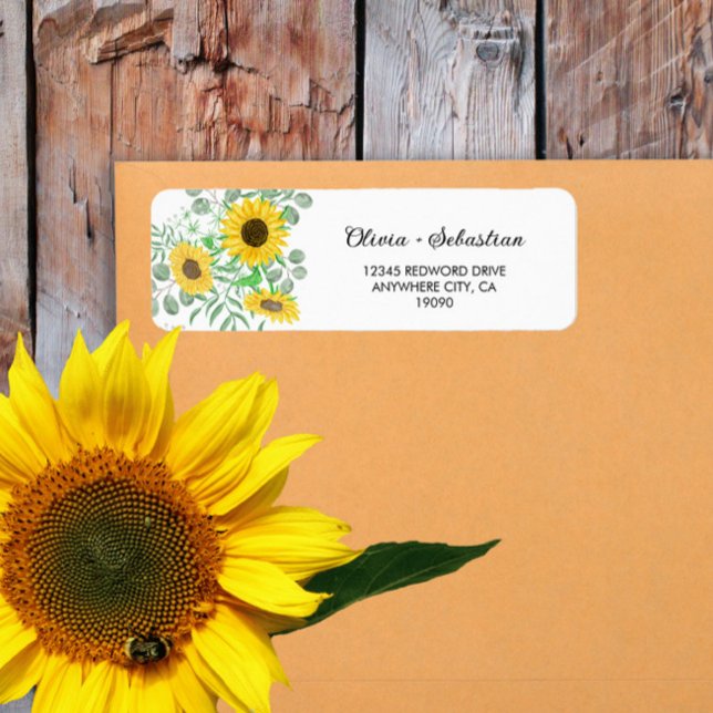 Etiqueta Rotulagem de Endereço de Devolução de Fluxos Solar (Criador carregado)