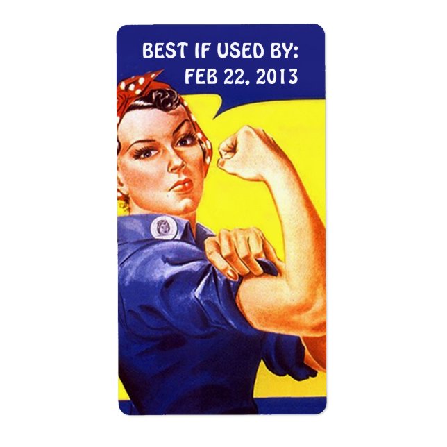 Etiqueta Rotulagem inicial Canning Baking Rosie w/ MELHOR S (Frente)