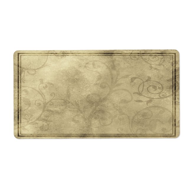 Etiqueta Rótulo Apotário Romântico Horizontal (Frente)