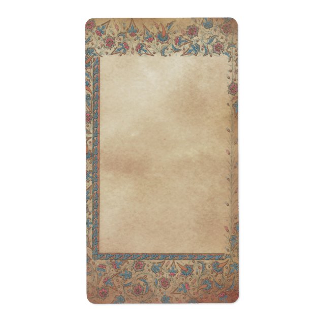 Etiqueta Rótulo Apothecary Manuscrito (Frente)