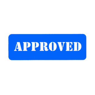 Etiqueta Rótulo aprovado