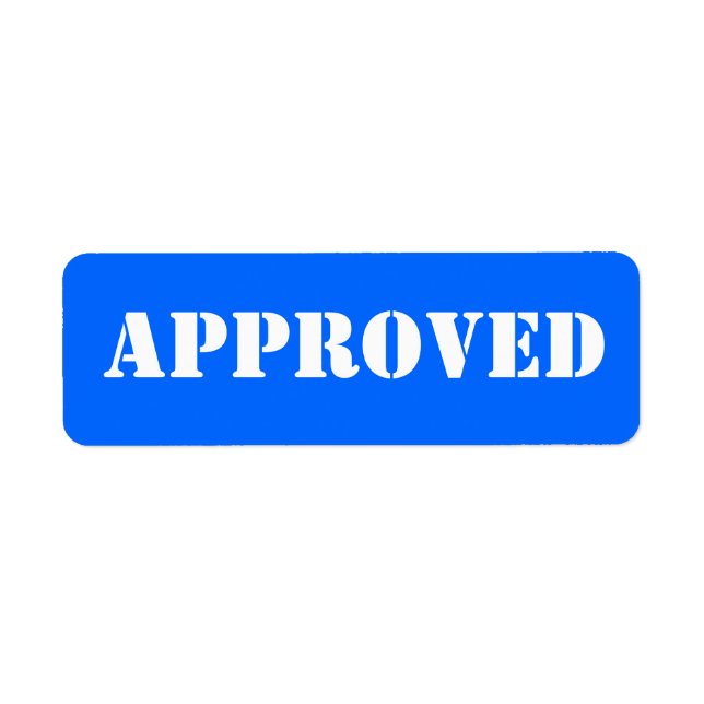 Etiqueta Rótulo aprovado (Frente)