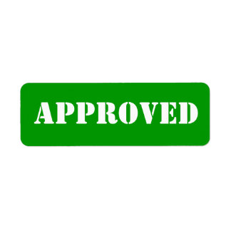 Etiqueta Rótulo aprovado