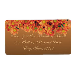 Etiqueta Rótulo Avery Flores de outono