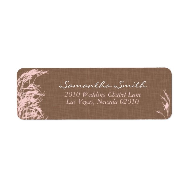 Etiqueta Rótulo B de devolução da Noiva de outono doce (Frente)