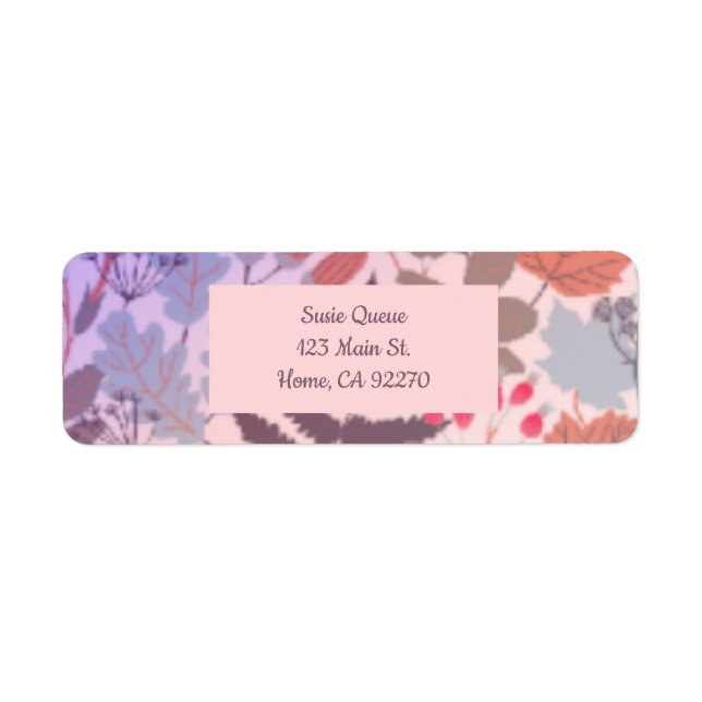 Etiqueta Rótulo Botânico das Folhas bonito (Frente)