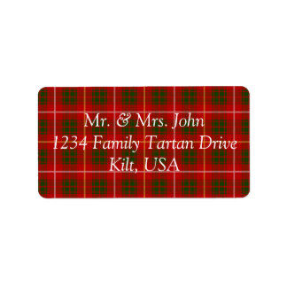 Etiqueta Rótulo Bruce Tartan
