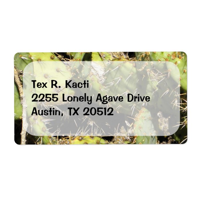 Etiqueta Rótulo Cactus (Frente)