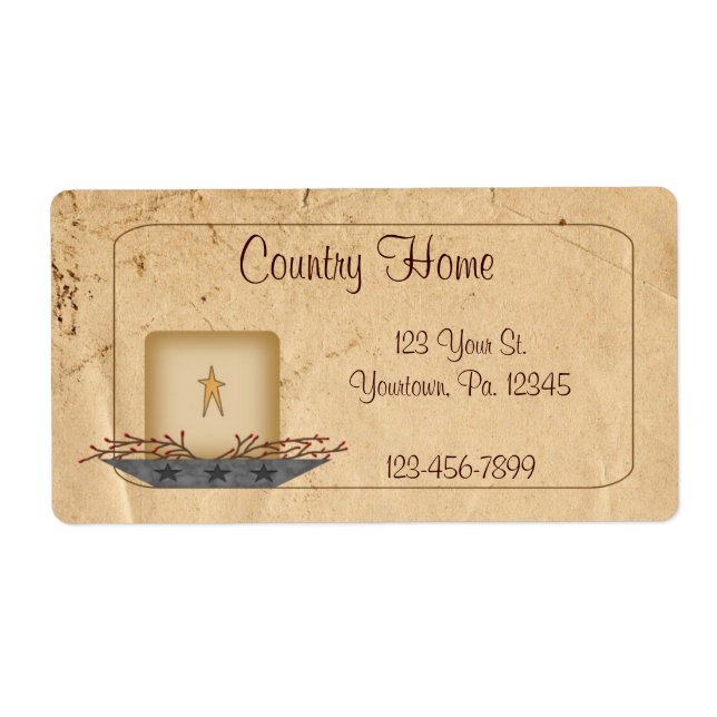 Etiqueta Rótulo Comercial da Vela Primitiva (Frente)