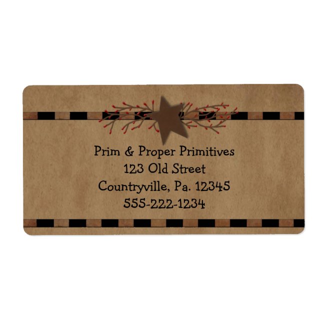 Etiqueta Rótulo comercial do Country Star (Frente)