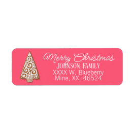 Etiqueta Rótulo da Árvore de Natal do Biscoito