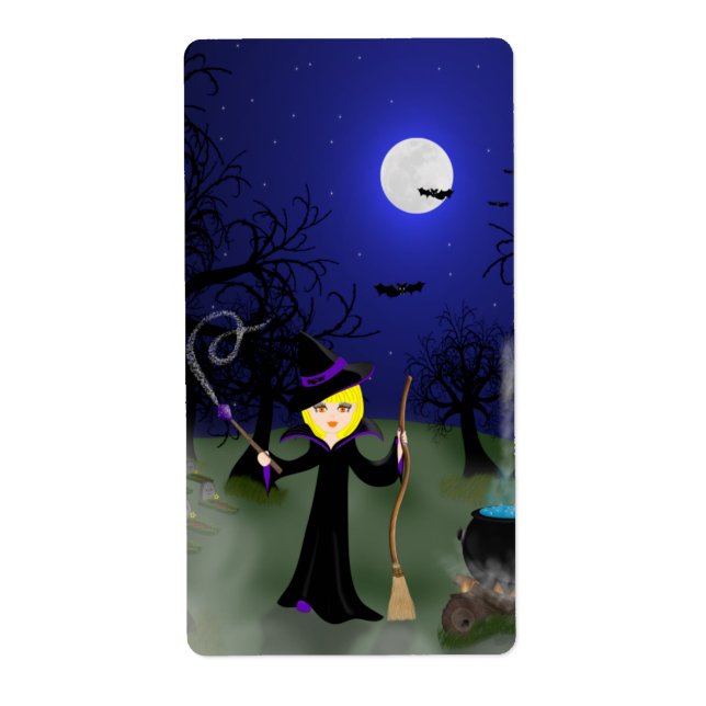 Etiqueta Rótulo da Bruxa (Frente)