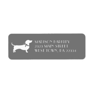 Etiqueta Rótulo da Cãozinha do Cachshund Wiener