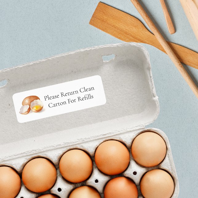 Etiqueta Rótulo da Cartonagem de Ovo de Devolução (Criador carregado)