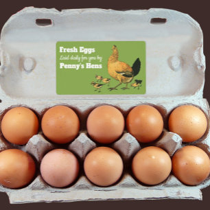 Etiqueta Rótulo da Cartonagem do Vintage Hen e Pintinhos