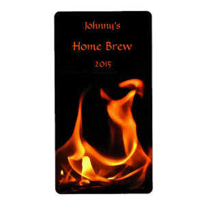 Etiqueta Rótulo da cerveja de fogo dançante