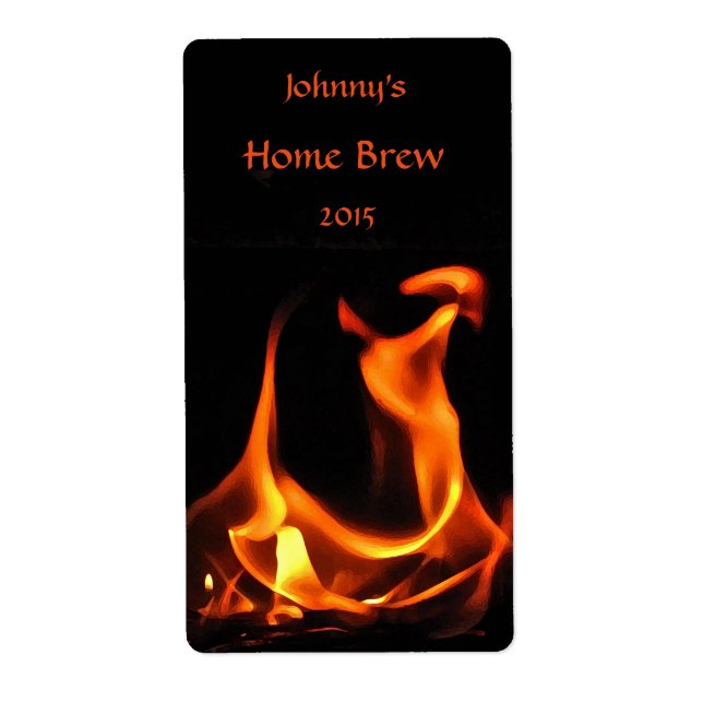 Etiqueta Rótulo da cerveja de fogo dançante (Frente)