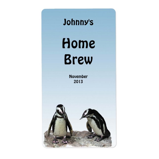 Etiqueta Rótulo da Cerveja dos Pinguins (Frente)