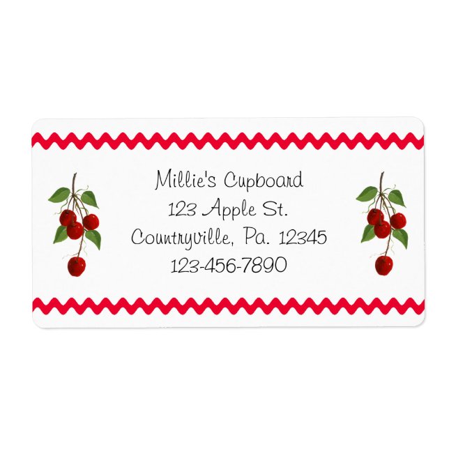 Etiqueta Rótulo da Cherry Bunch Business (Frente)