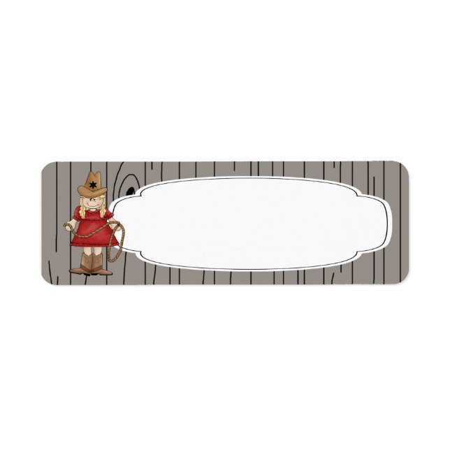 Etiqueta Rótulo da Cowgirl Rodeo (Frente)