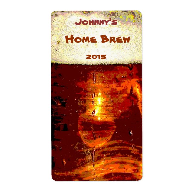 Etiqueta Rótulo da espuma e da cerveja (Frente)