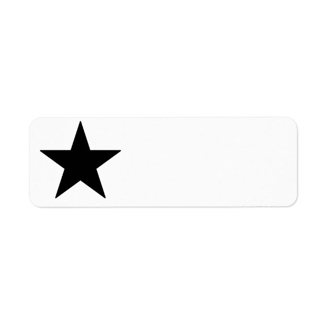 Etiqueta Rótulo da Estrela Negra (Frente)