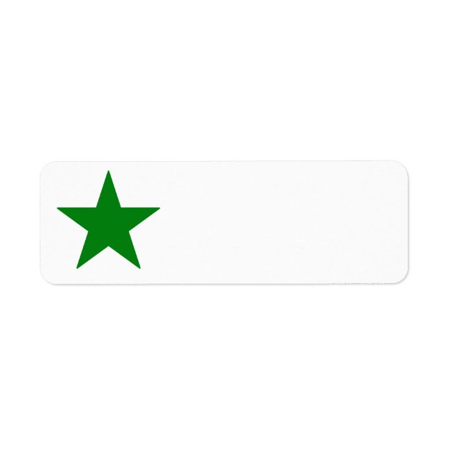 Etiqueta Rótulo da Estrela Verde (Frente)