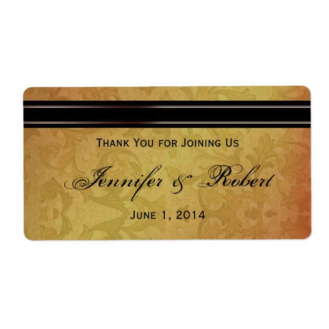 Etiqueta Rótulo da Garrafa de Água com Regência de Queda (Frente)