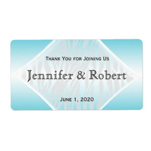 Etiqueta Rótulo da Garrafa de Água do Diamante de Zebra Bra