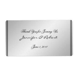 Etiqueta Rótulo da Garrafa de Água Elegante