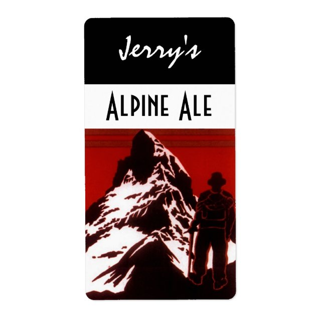 Etiqueta Rótulo da garrafa de cerveja alpina (Frente)