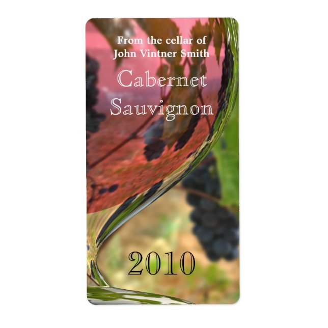 Etiqueta Rótulo da garrafa de vinho (Frente)