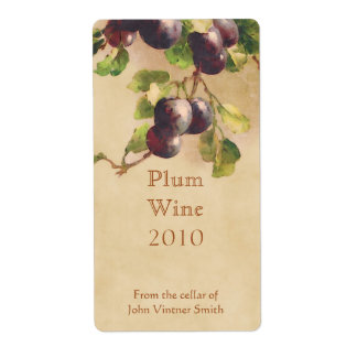 Etiqueta Rótulo da garrafa de vinho de plástico