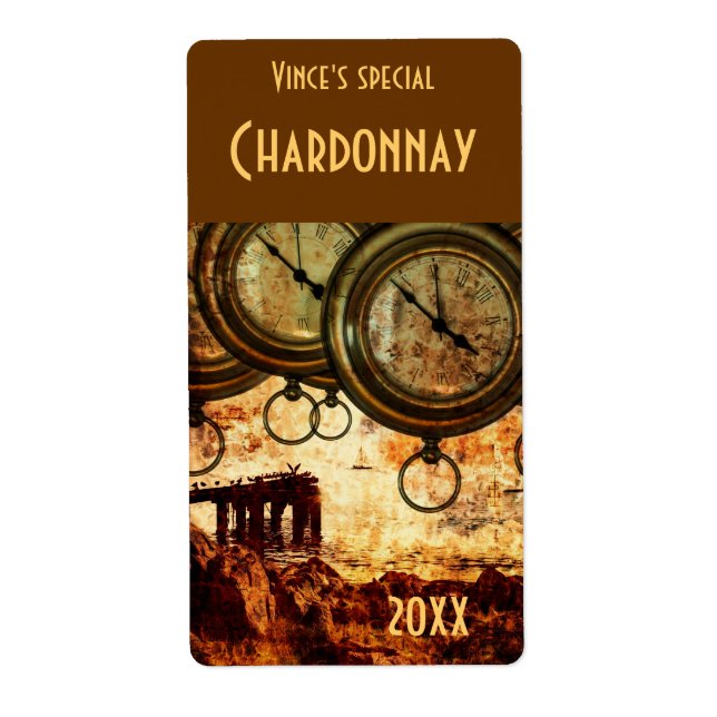 Etiqueta rótulo da garrafa de vinho eterno (Frente)