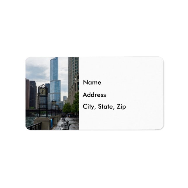 Etiqueta Rótulo da Marcha do Rio Chicago (Frente)