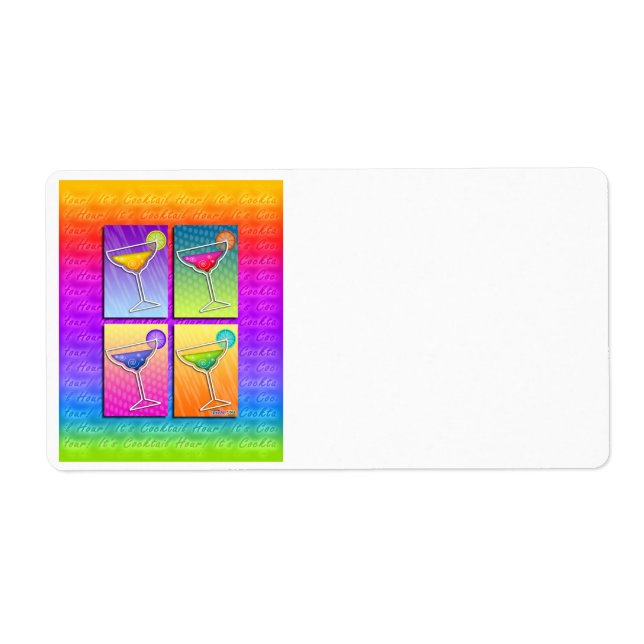 Etiqueta RÓTULO DA pop Art MARGARITAS (Frente)