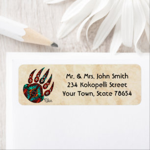 Etiqueta Rótulo da Vara do Urso Tribal