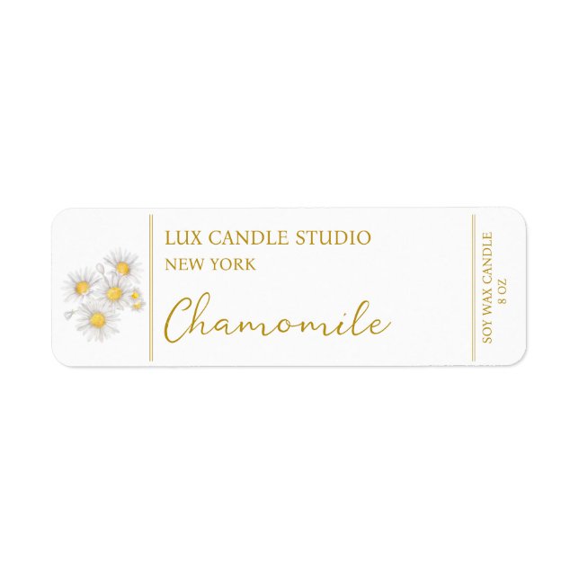 Etiqueta Rótulo da Vela Chamomile (Frente)