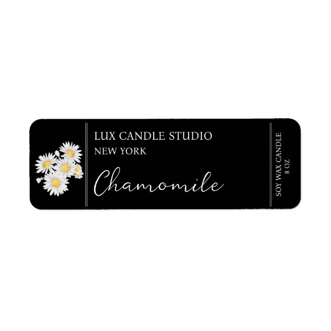 Etiqueta Rótulo da Vela Chamomile (Frente)