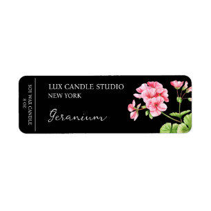 Etiqueta Rótulo da Vela Geranium